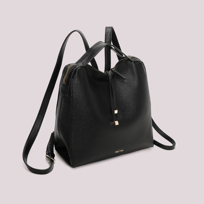 ZAINO CON TIRA ZIP CON DETTAGLIO QUADRATO