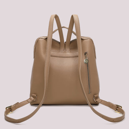 ZAINO CON TIRA ZIP CON DETTAGLIO QUADRATO