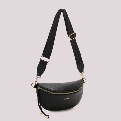 MARSUPIO CON TIRA ZIP CON DETTAGLIO QUADRATO