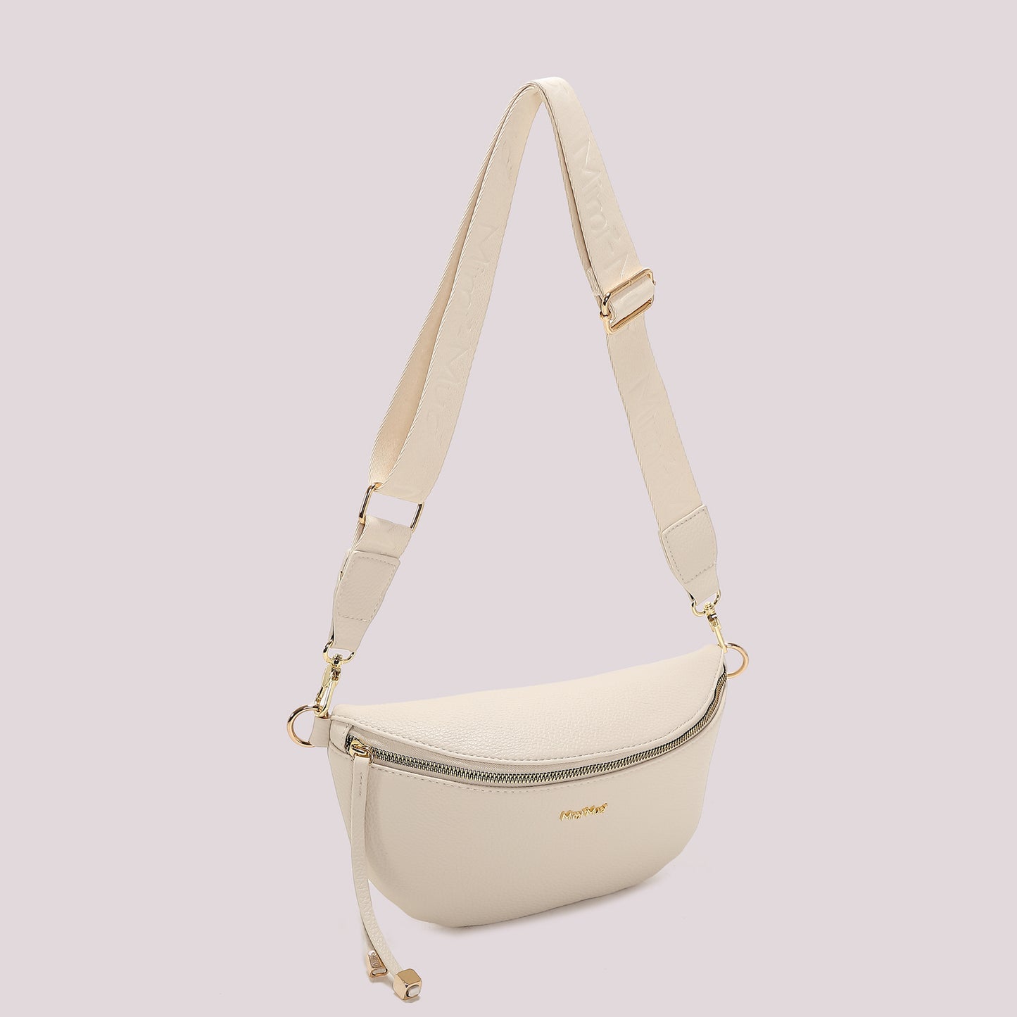 MARSUPIO CON TIRA ZIP CON DETTAGLIO QUADRATO