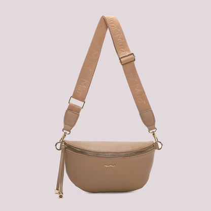 MARSUPIO CON TIRA ZIP CON DETTAGLIO QUADRATO