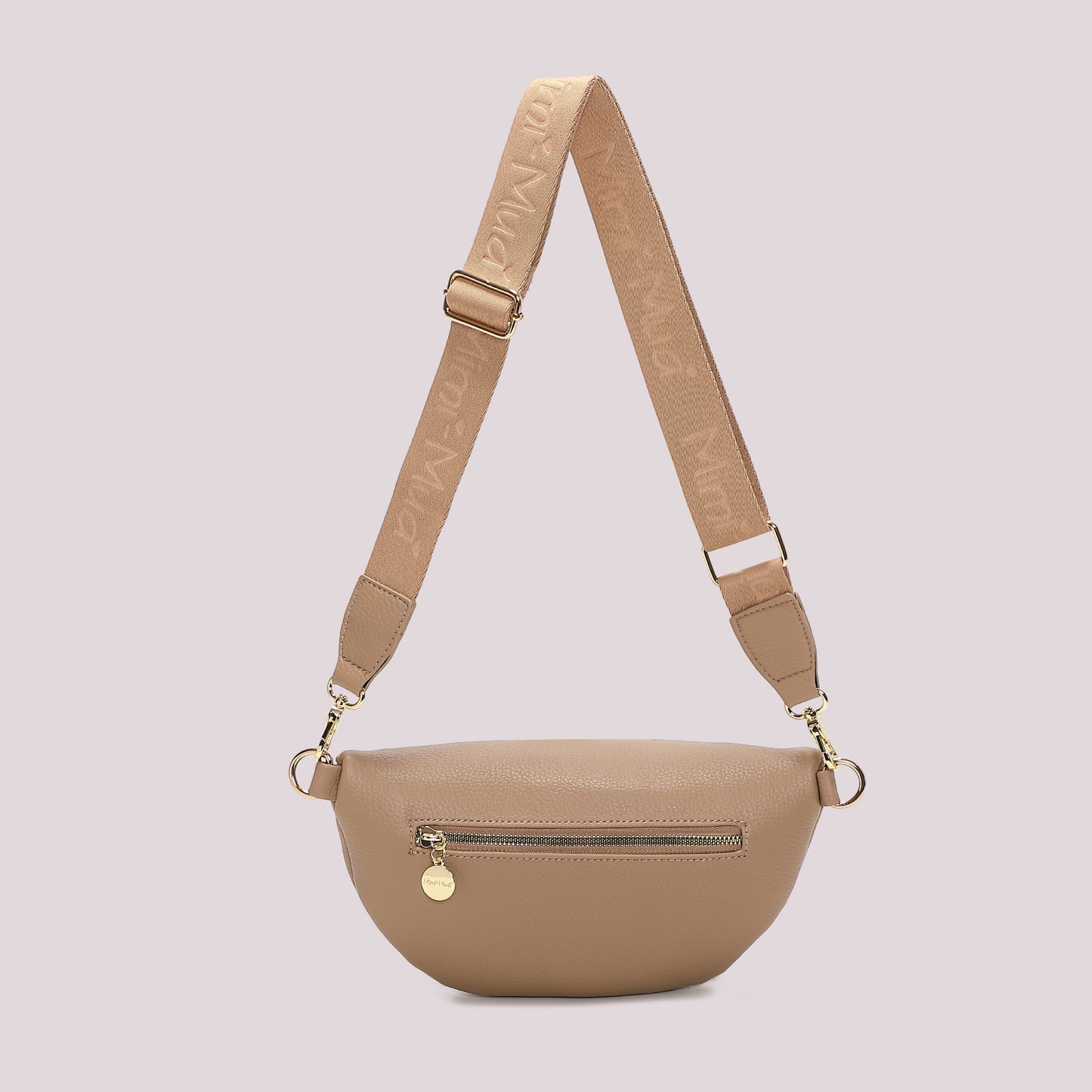 MARSUPIO CON TIRA ZIP CON DETTAGLIO QUADRATO