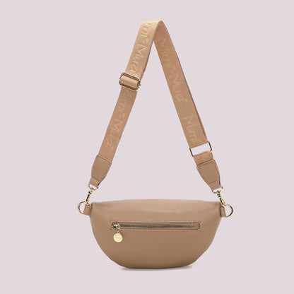 MARSUPIO CON TIRA ZIP CON DETTAGLIO QUADRATO