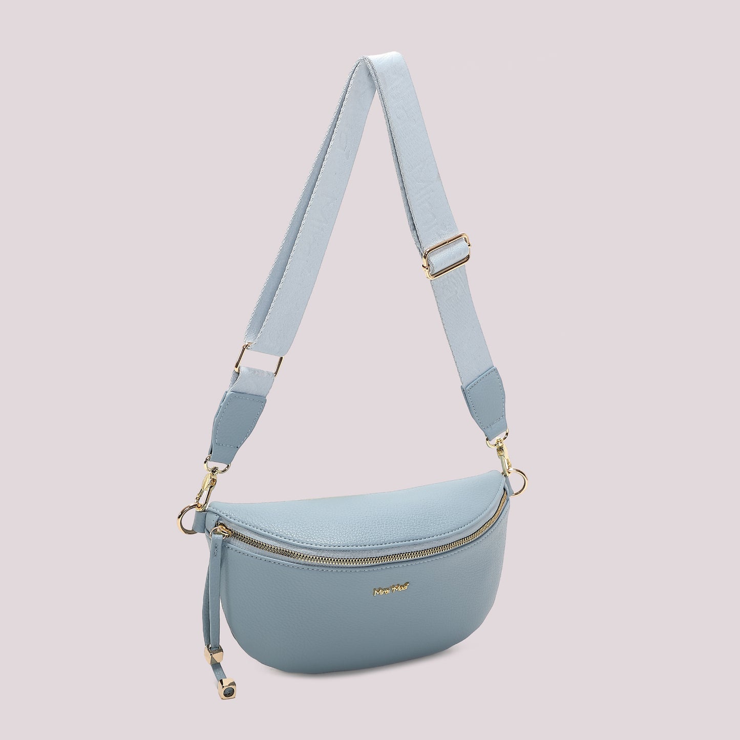 MARSUPIO CON TIRA ZIP CON DETTAGLIO QUADRATO