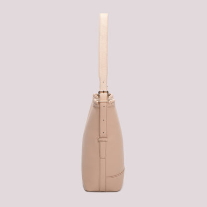 BORSA A SECCHIELLO CON BORDO INTRECCIATO