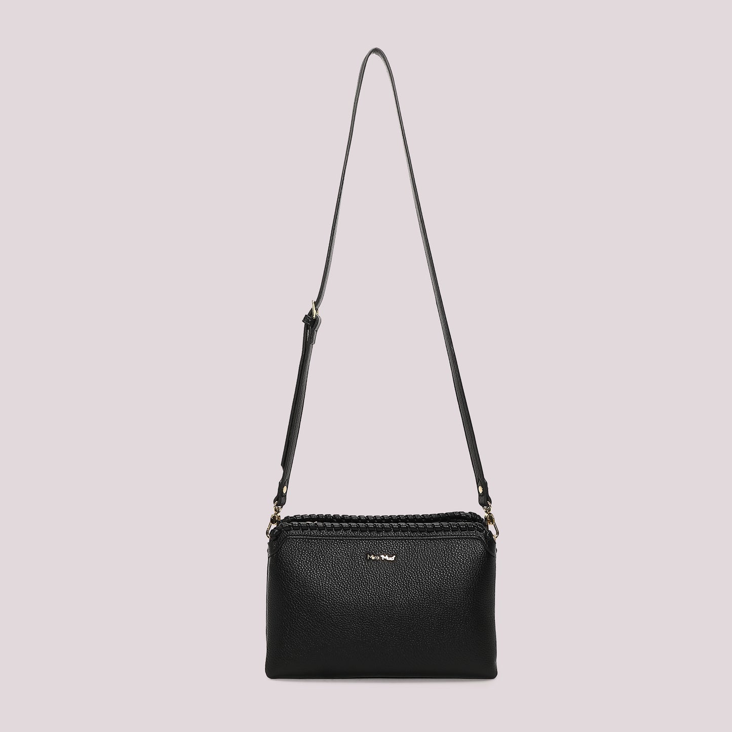 BORSA A TRACOLLA CON BORDO INTRECCIATO