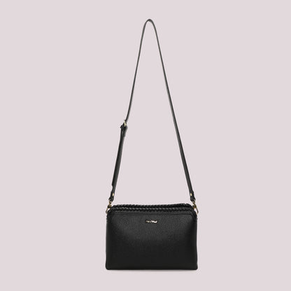BORSA A TRACOLLA CON BORDO INTRECCIATO