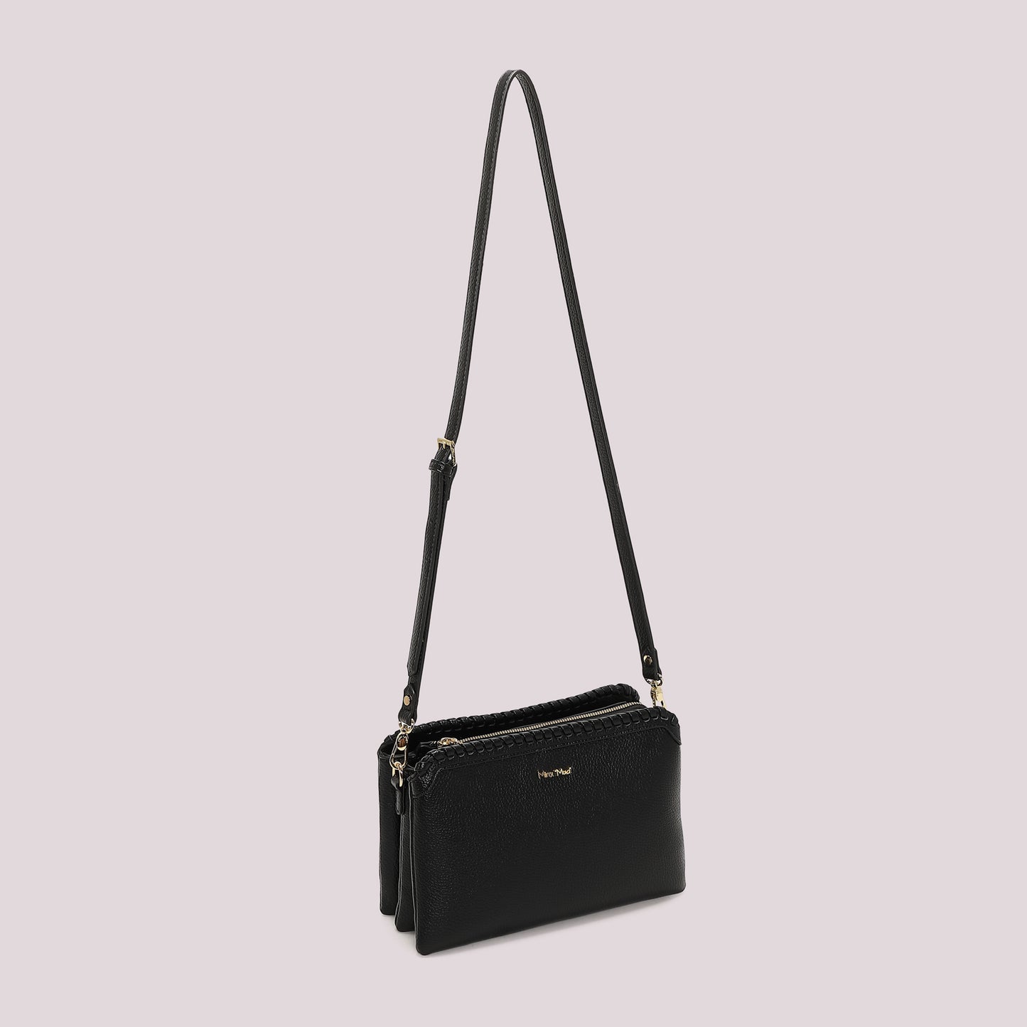 BORSA A TRACOLLA CON BORDO INTRECCIATO