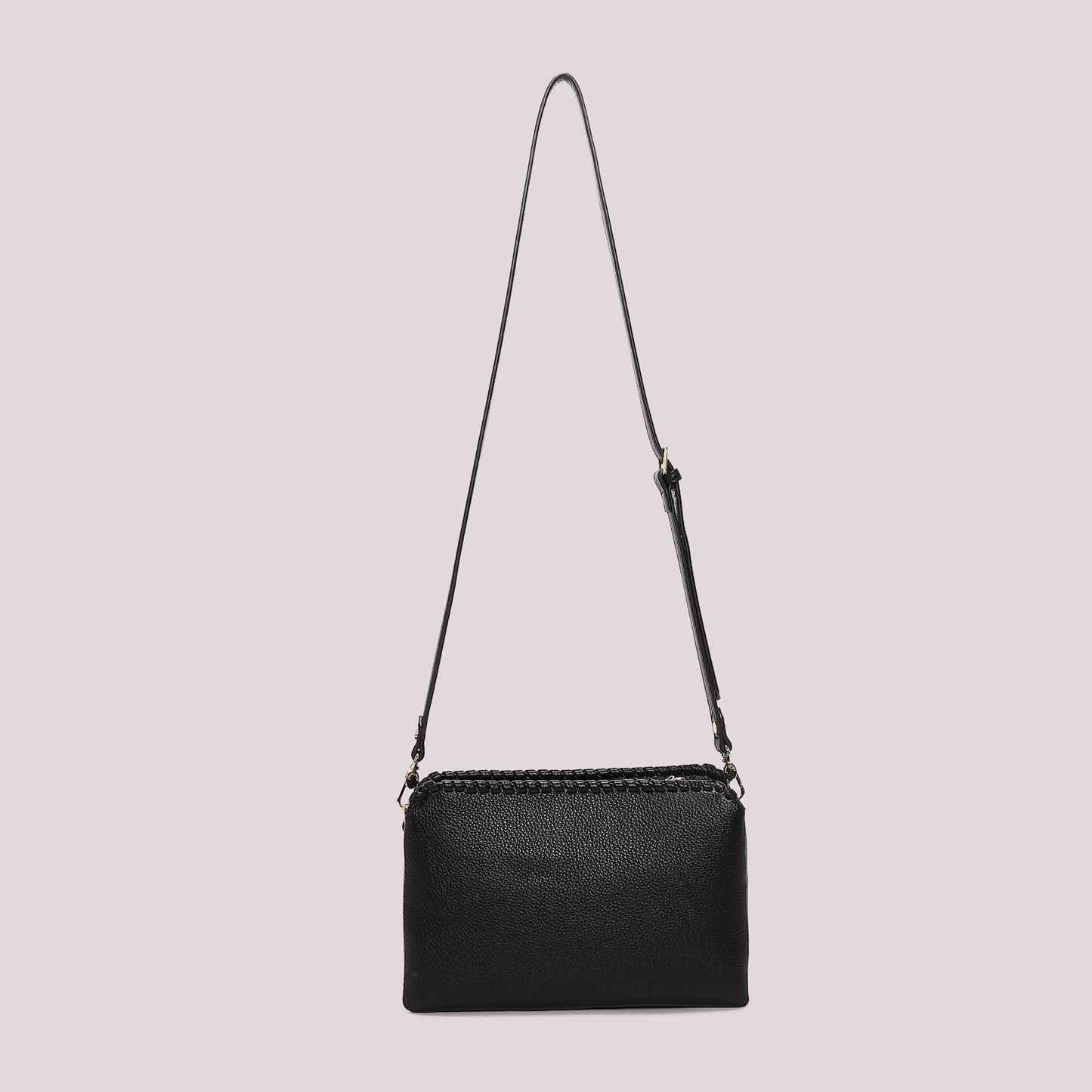 BORSA A TRACOLLA CON BORDO INTRECCIATO
