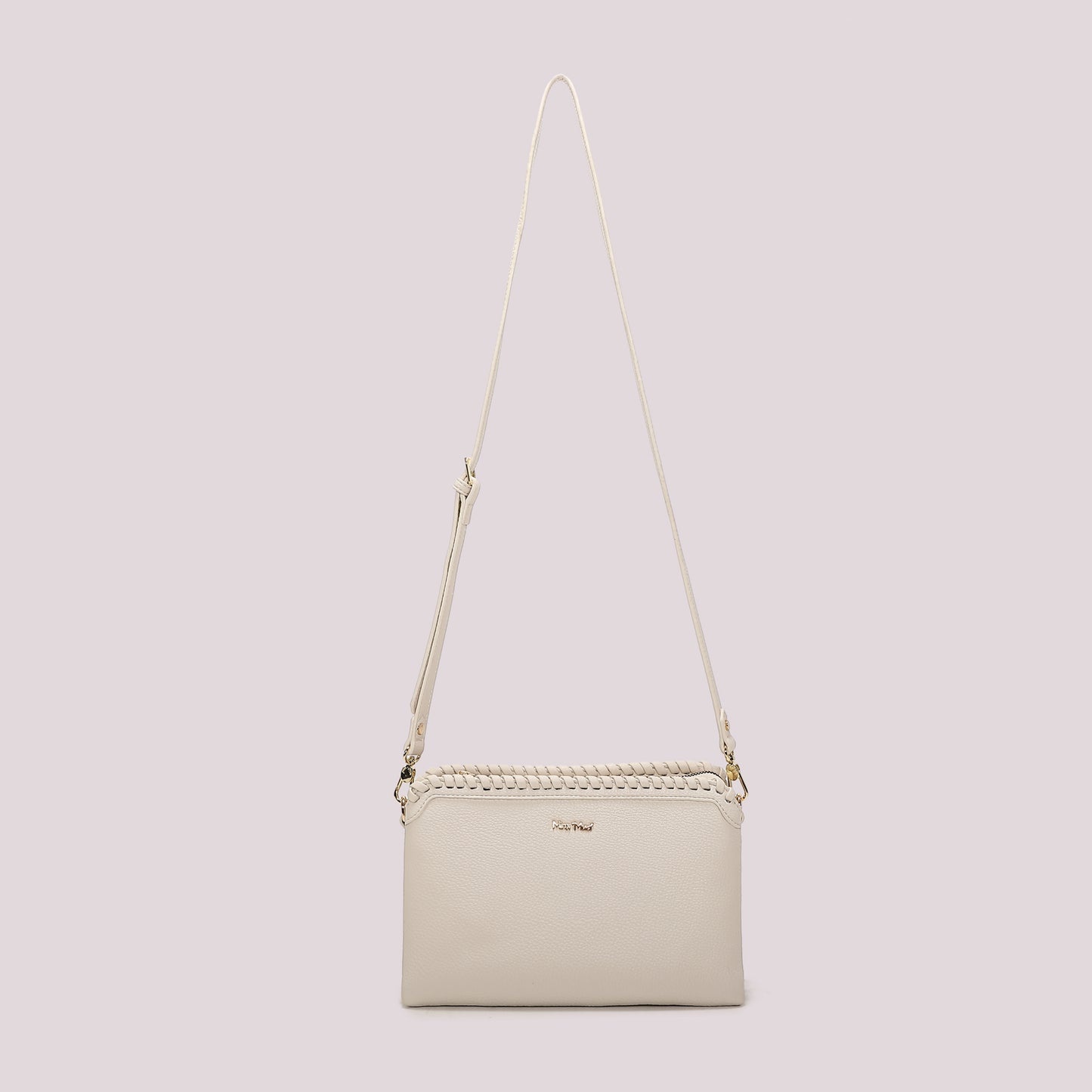 BORSA A TRACOLLA CON BORDO INTRECCIATO
