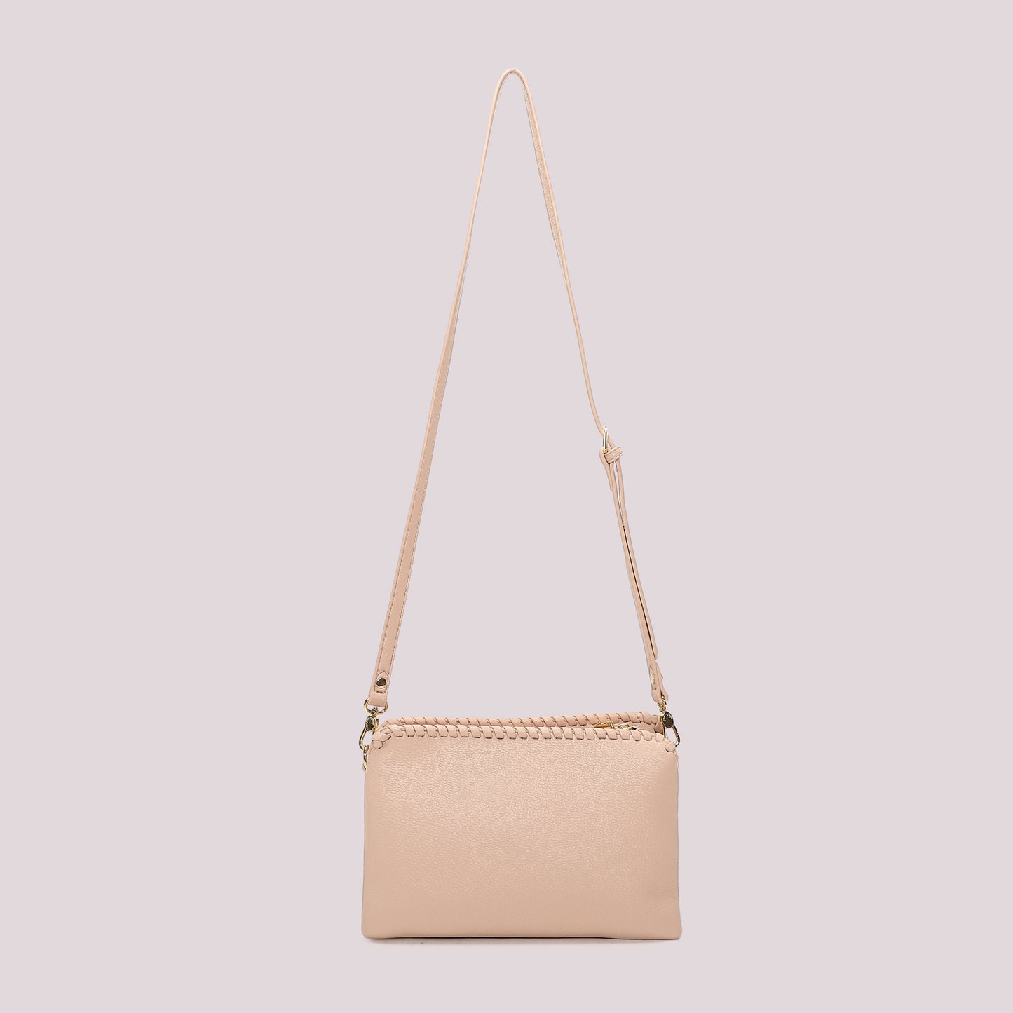 BORSA A TRACOLLA CON BORDO INTRECCIATO