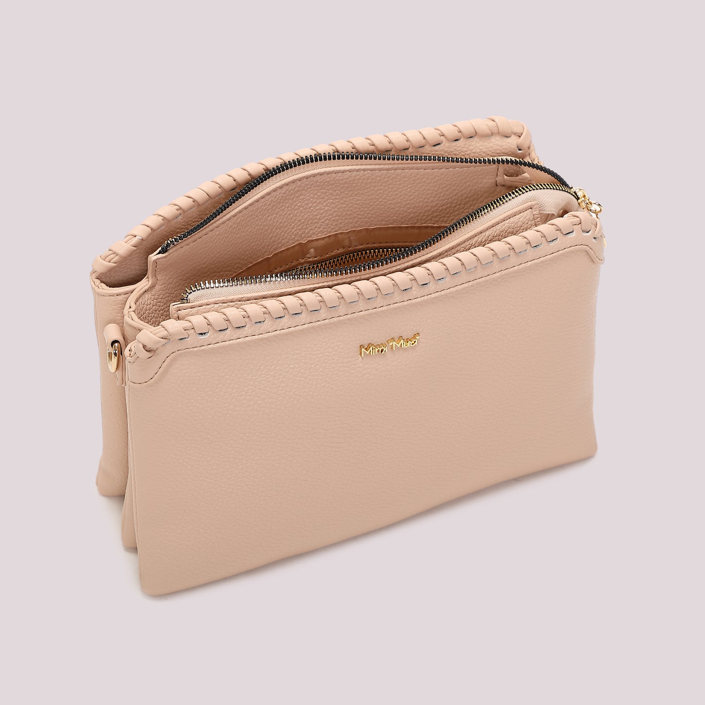 BORSA A TRACOLLA CON BORDO INTRECCIATO