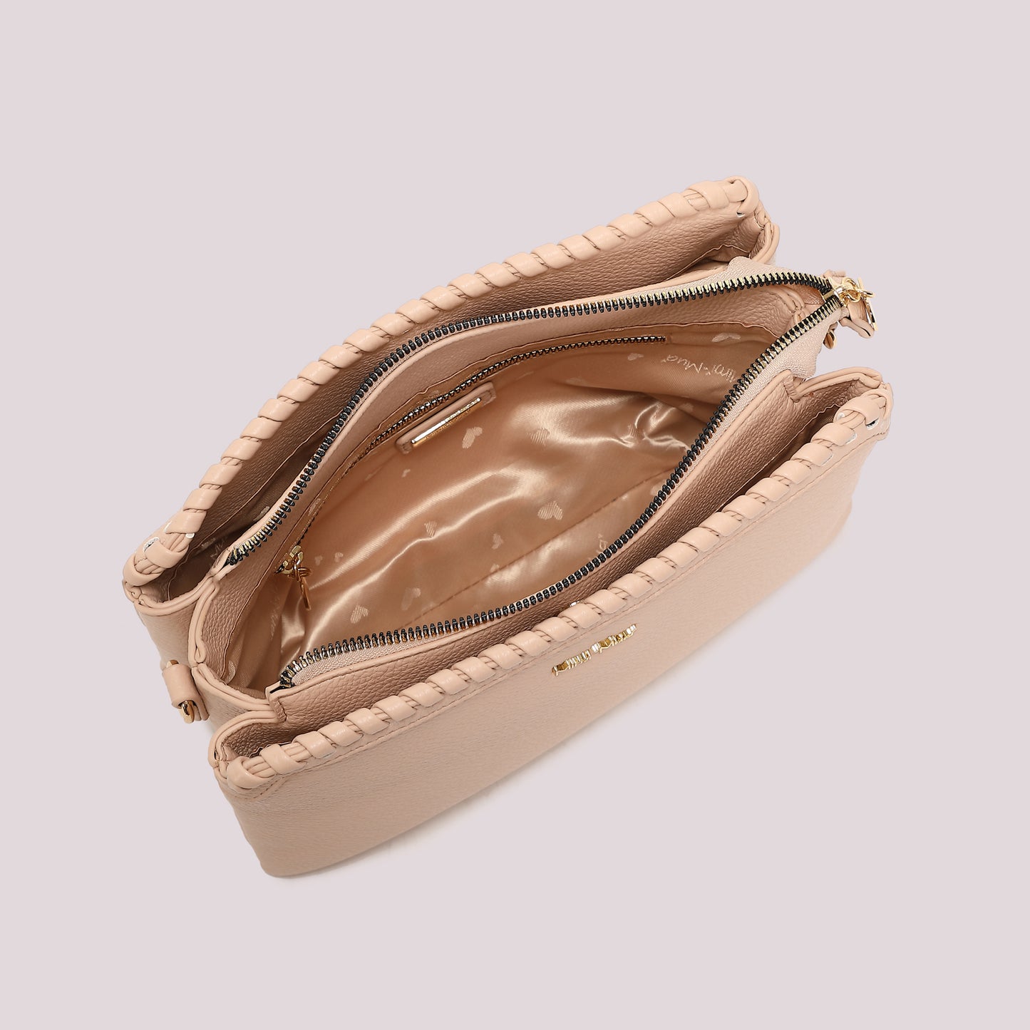 BORSA A TRACOLLA CON BORDO INTRECCIATO