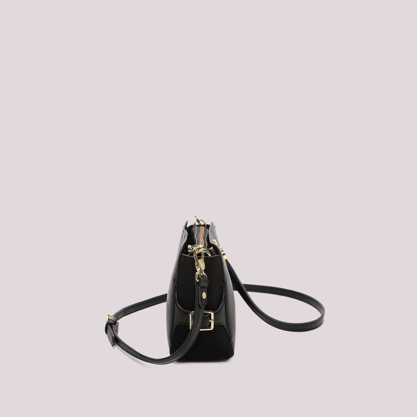 BORSA A TRACOLLA CON CINTURINO AL LATO