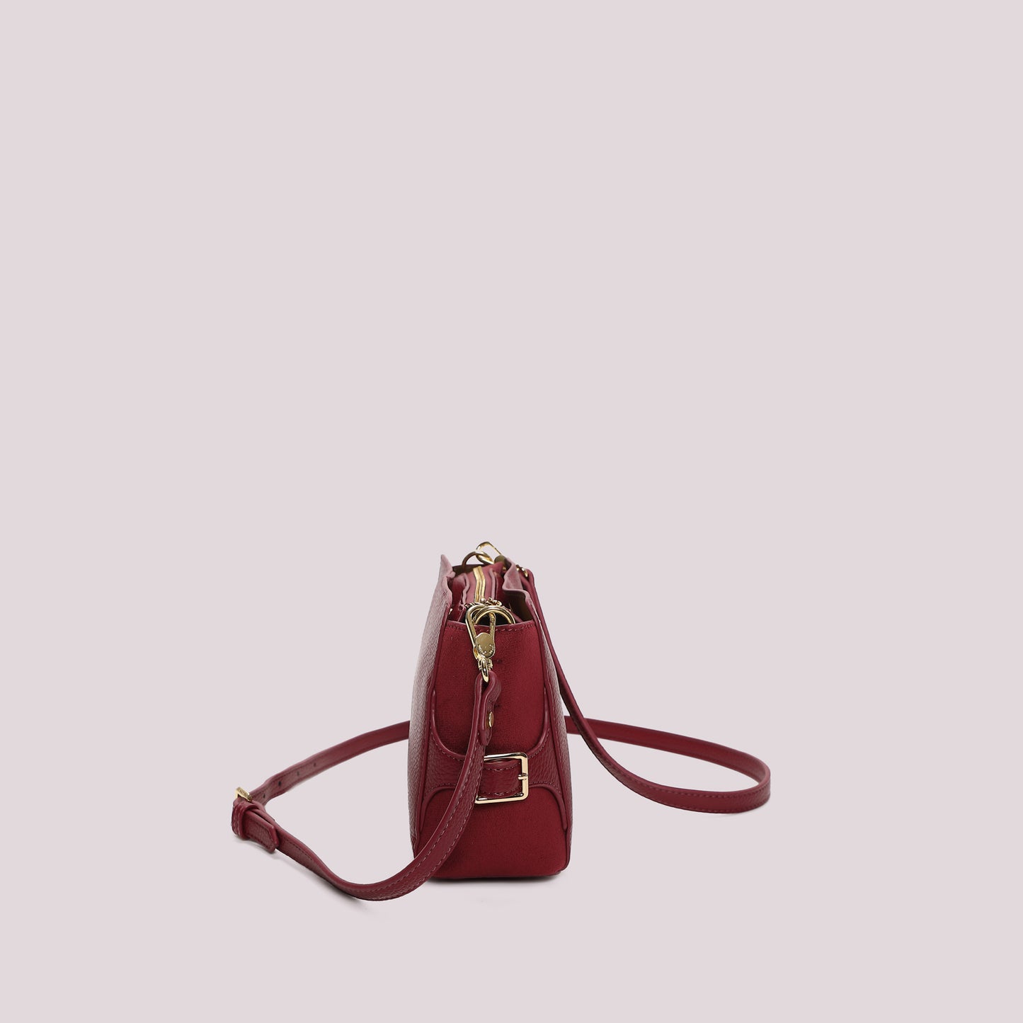 BORSA A TRACOLLA CON CINTURINO AL LATO