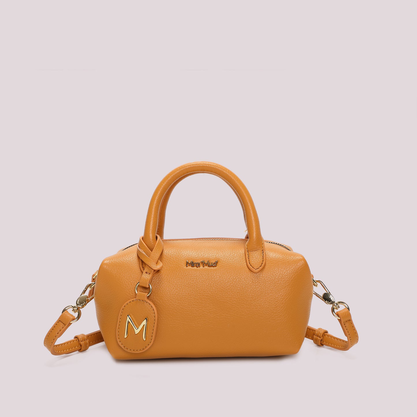 BORSA A BAULETTO PICCOLA CON TARGHETTA LOGATA