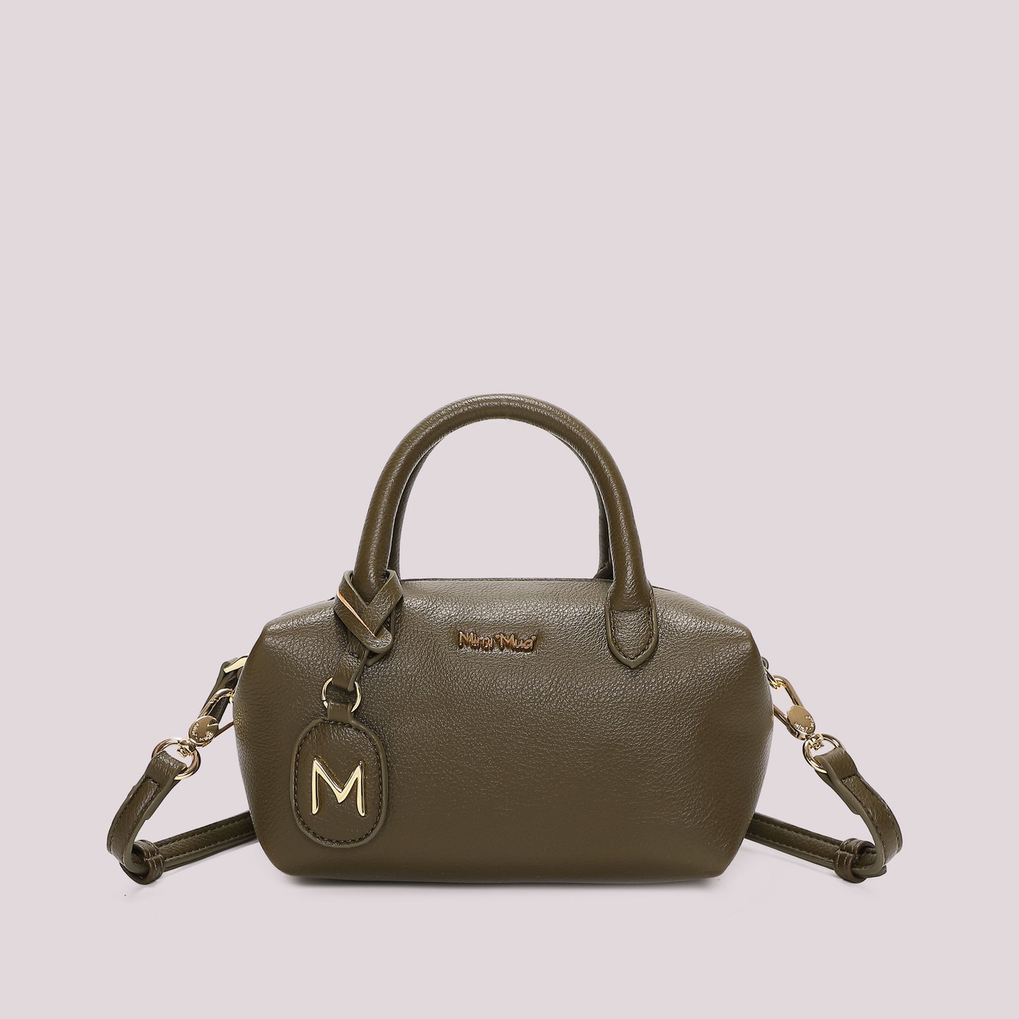 BORSA A BAULETTO PICCOLA CON TARGHETTA LOGATA
