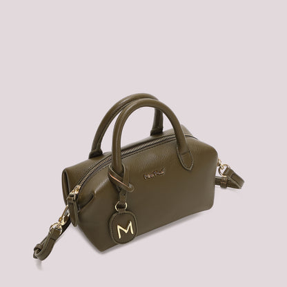BORSA A BAULETTO PICCOLA CON TARGHETTA LOGATA