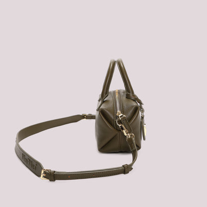 BORSA A BAULETTO PICCOLA CON TARGHETTA LOGATA