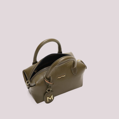 BORSA A BAULETTO PICCOLA CON TARGHETTA LOGATA