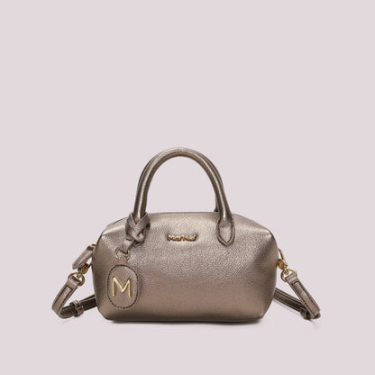 BORSA A BAULETTO PICCOLA CON TARGHETTA LOGATA