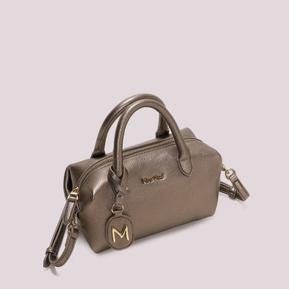 BORSA A BAULETTO PICCOLA CON TARGHETTA LOGATA