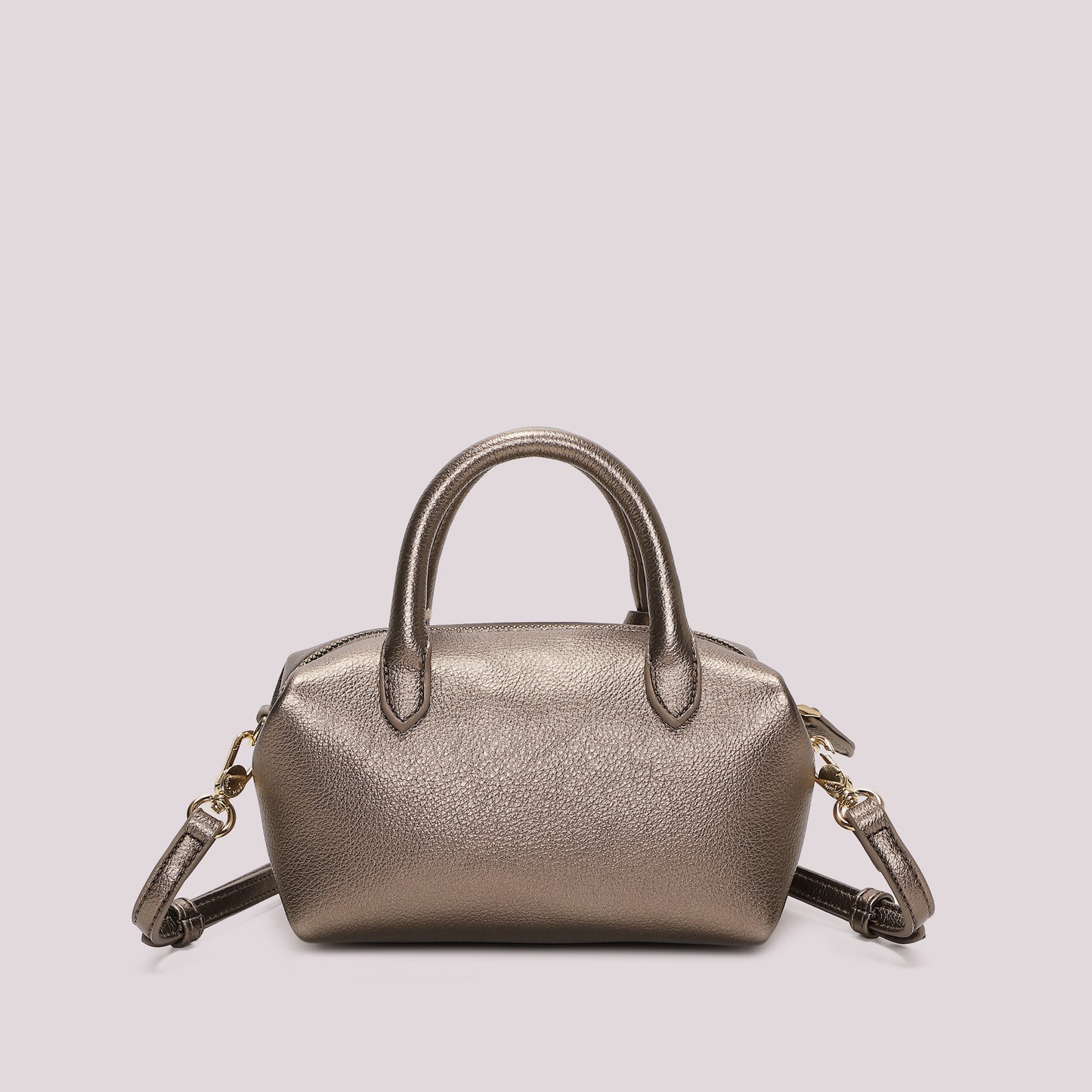 BORSA A BAULETTO PICCOLA CON TARGHETTA LOGATA