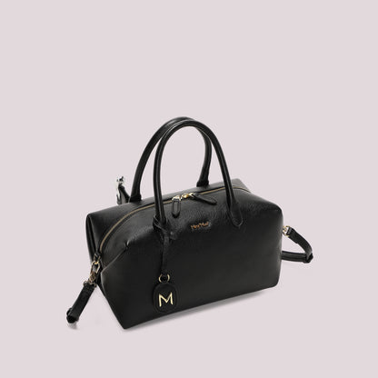 BORSA A BAULETTO MEDIA CON TARGHETTA LOGATA