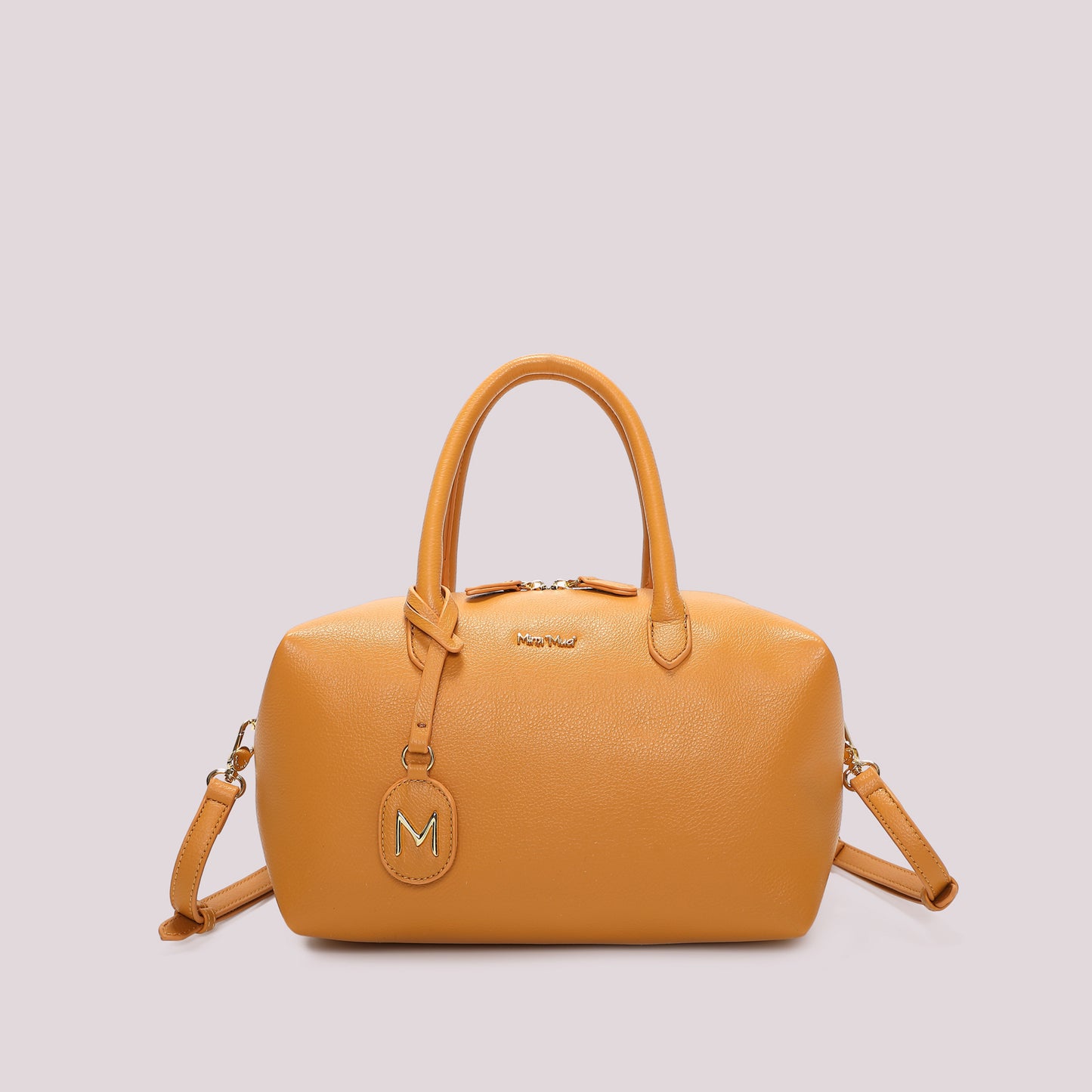BORSA A BAULETTO MEDIA CON TARGHETTA LOGATA