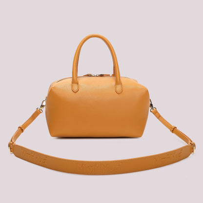 BORSA A BAULETTO MEDIA CON TARGHETTA LOGATA