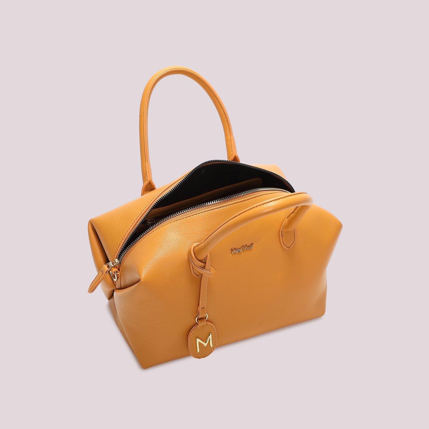 BORSA A BAULETTO MEDIA CON TARGHETTA LOGATA