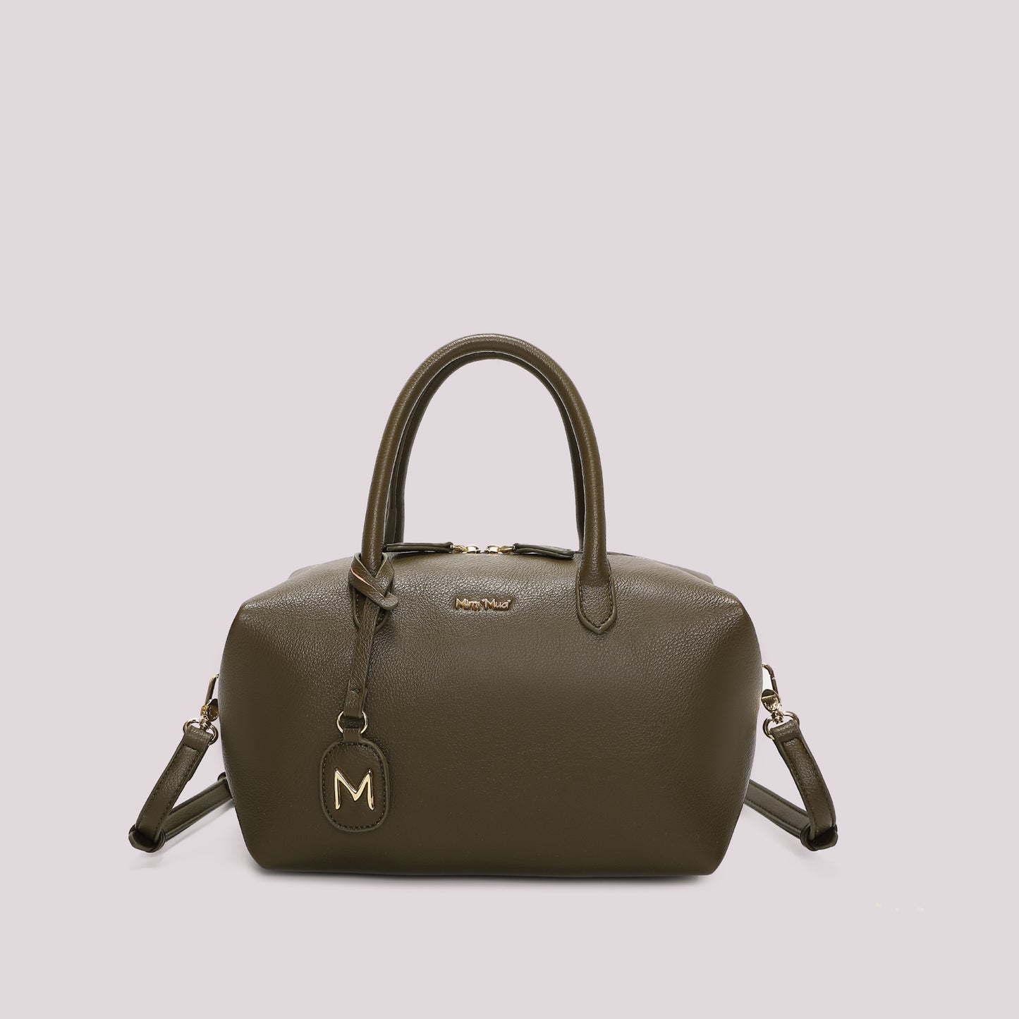 BORSA A BAULETTO MEDIA CON TARGHETTA LOGATA