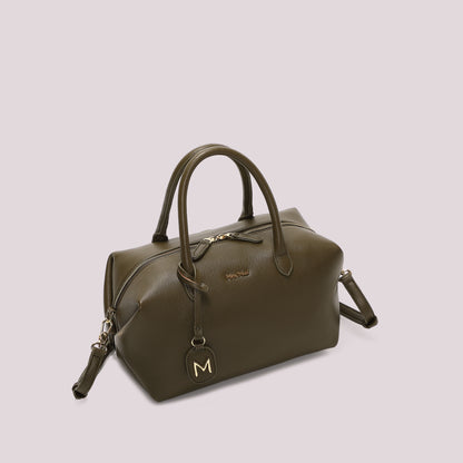 BORSA A BAULETTO MEDIA CON TARGHETTA LOGATA