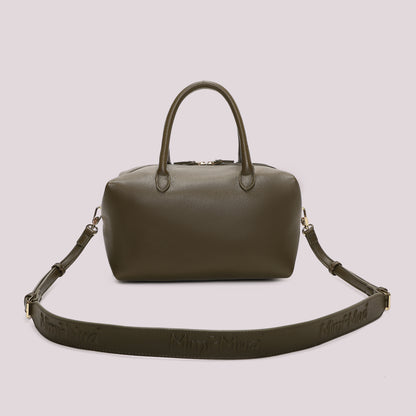 BORSA A BAULETTO MEDIA CON TARGHETTA LOGATA