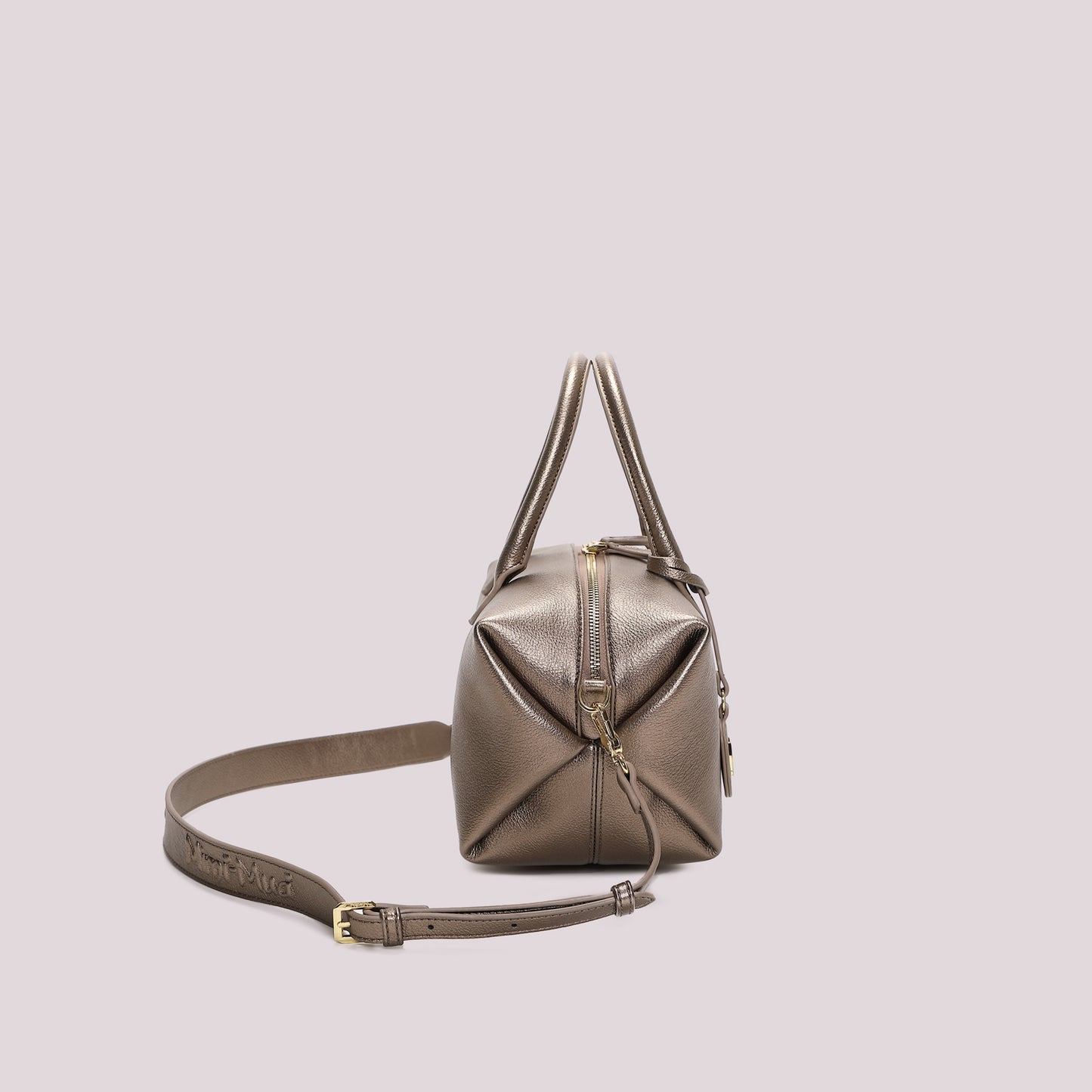 BORSA A BAULETTO MEDIA CON TARGHETTA LOGATA