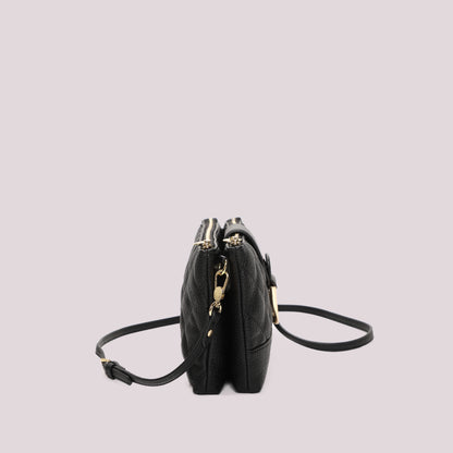 BORSA A TRACOLLA TRAPUNTATA CON BASE LISCIA