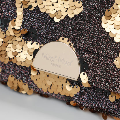 BORSA A MANO CON CATENA E PAILLETTES