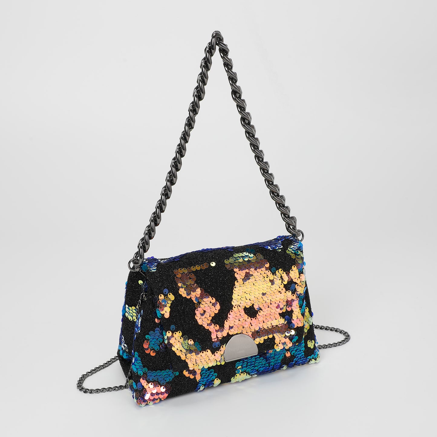 BORSA A MANO CON CATENA E PAILLETTES