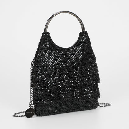 BORSA MORBIDA CON VOLANT
