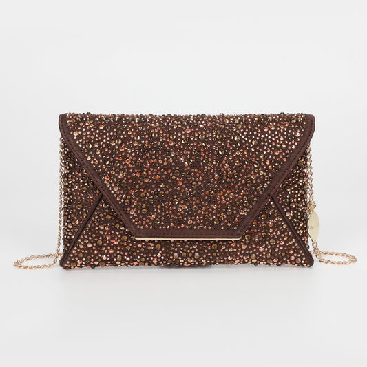 BORSA POCHETTE CON STRASS