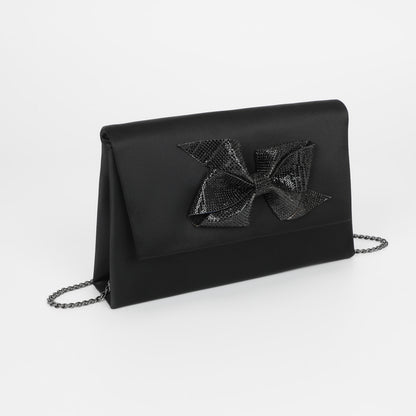 BORSA CON FIOCCO DI STRASS ASIMMETRICO