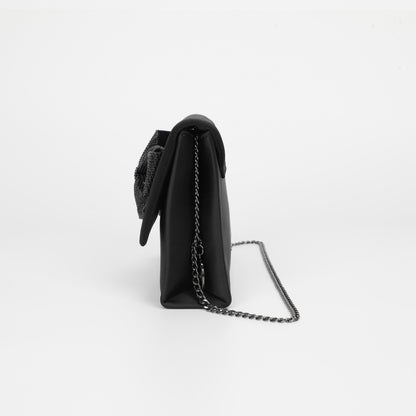 BORSA CON FIOCCO DI STRASS ASIMMETRICO