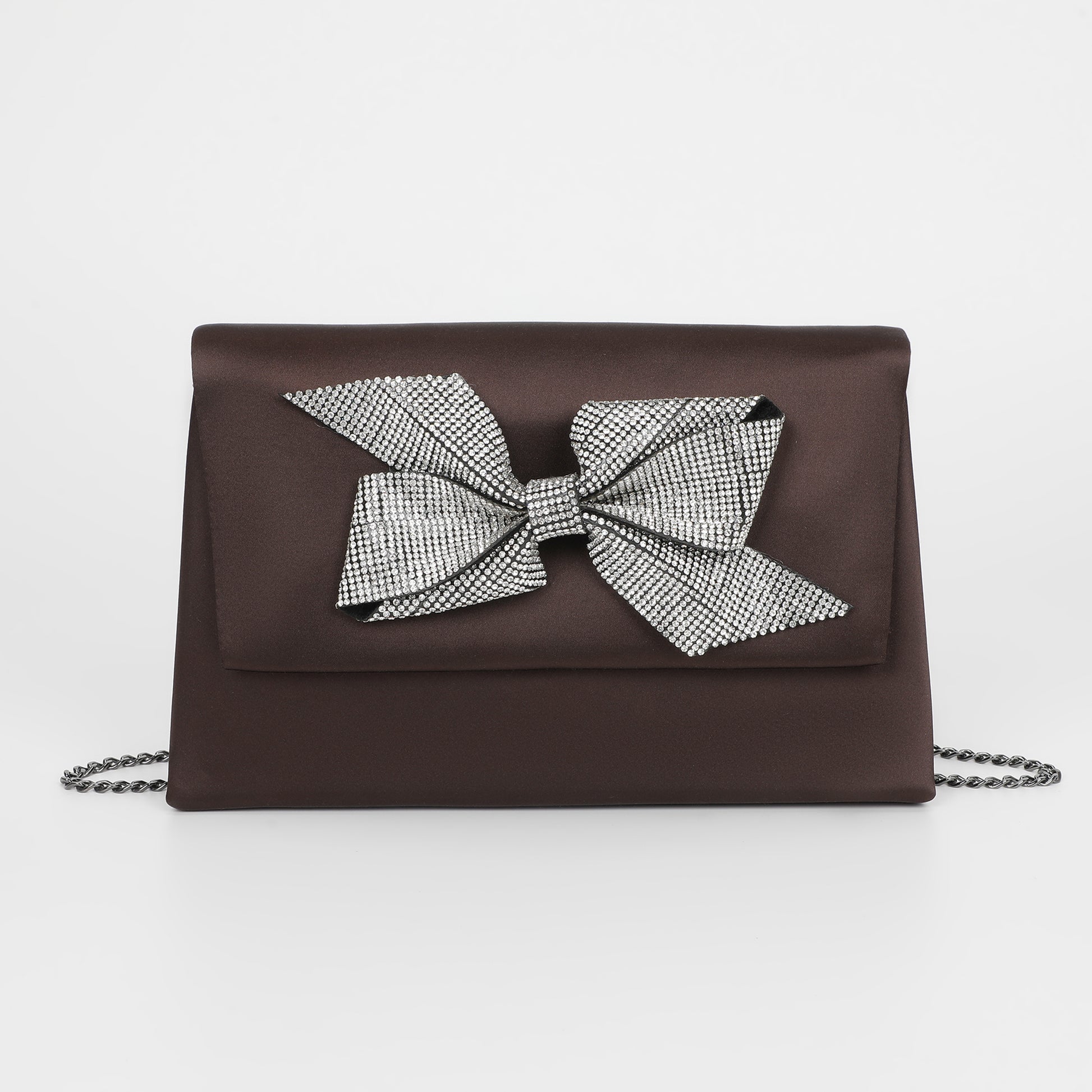 BORSA CON FIOCCO DI STRASS ASIMMETRICO
