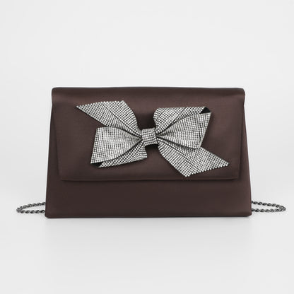 BORSA CON FIOCCO DI STRASS ASIMMETRICO