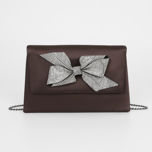 BORSA CON FIOCCO DI STRASS ASIMMETRICO