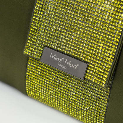 BORSA CLUTCH CON STRISCIA DI STRASS