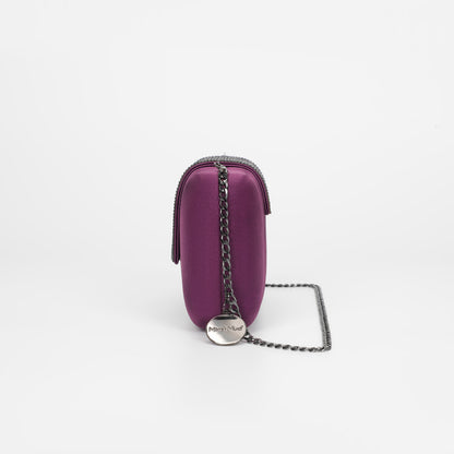 BORSA CLUTCH CON STRISCIA DI STRASS