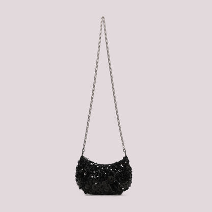 BORSA PAILLETTES CON FIORI