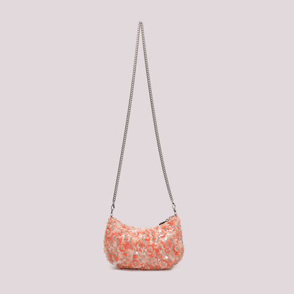 BORSA PAILLETTES CON FIORI