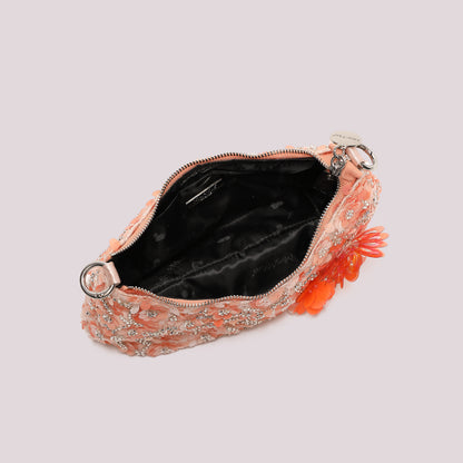 BORSA PAILLETTES CON FIORI